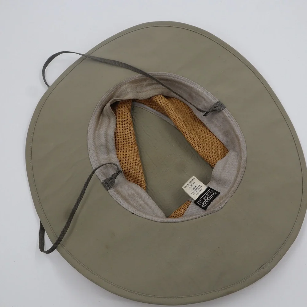 Outdoor Research Straw Sun Hat Mens XL Tan Wide Brim Hiking 80480 - Picture 8 of 9